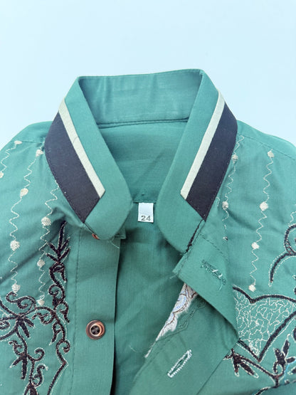 Green Embroidered Kurta Shirt Size 5/6