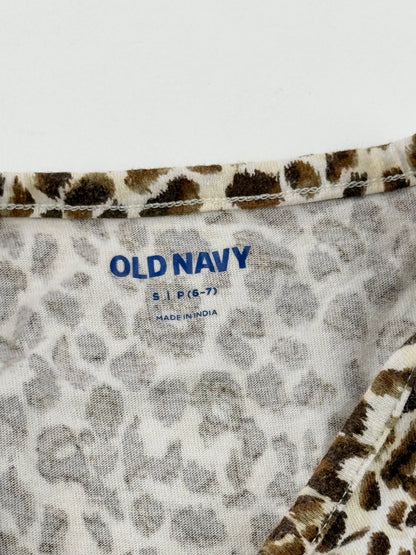 Old Navy Leopard Print Tiered Dress Size 6-7