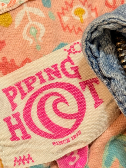 Piping Hot Denim Puffer Vest Hooded Size 4
