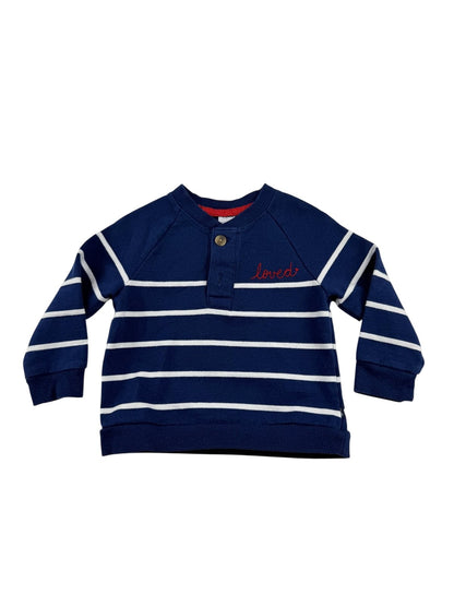 OshKosh B'gosh Striped Henley Sweatshirt 18M