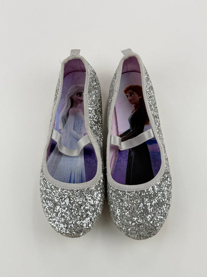 H&M Frozen Silver Glitter Ballet Flats US12