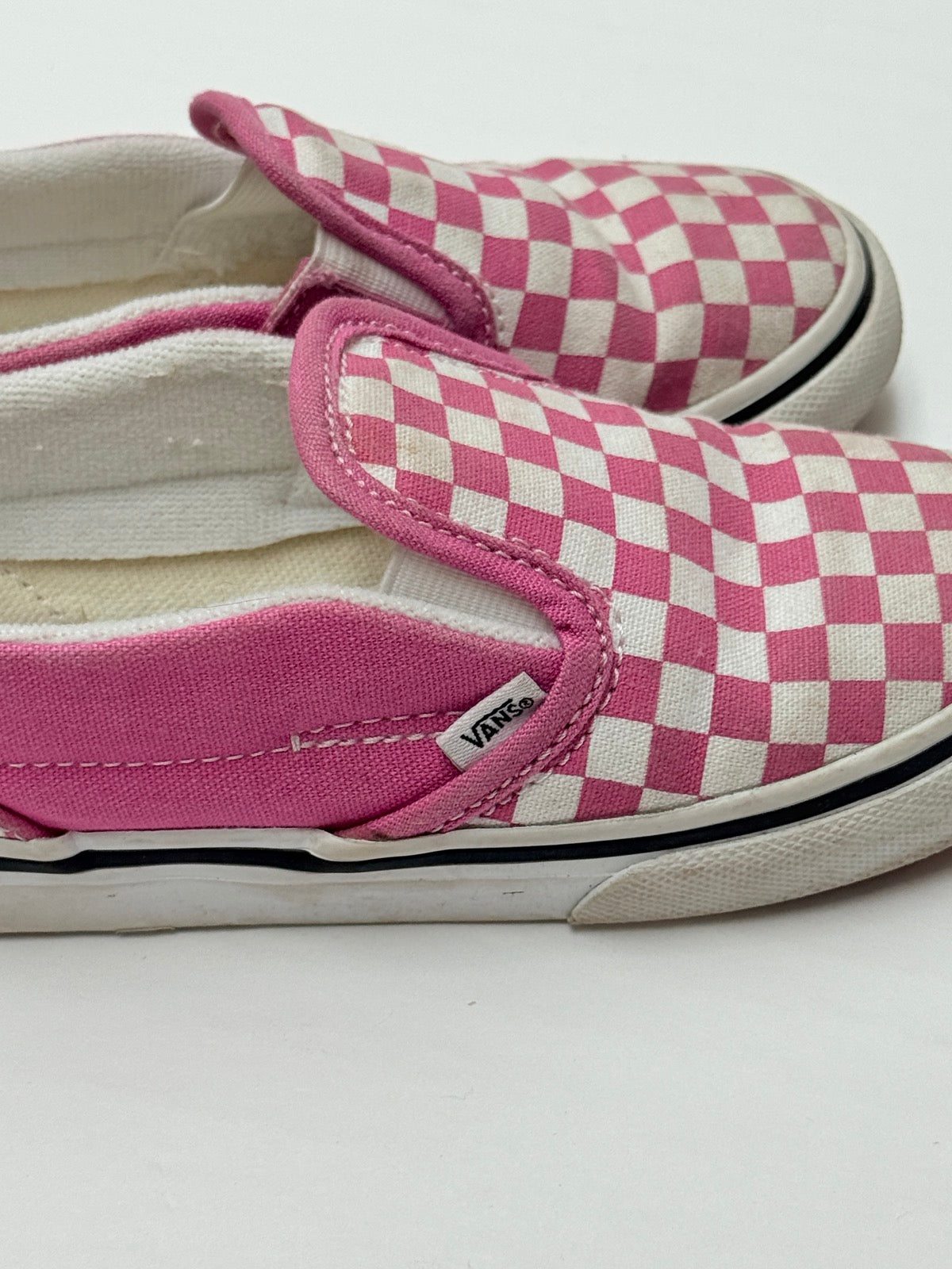 Vans Pink Checkerboard Slip-On Toddler 10