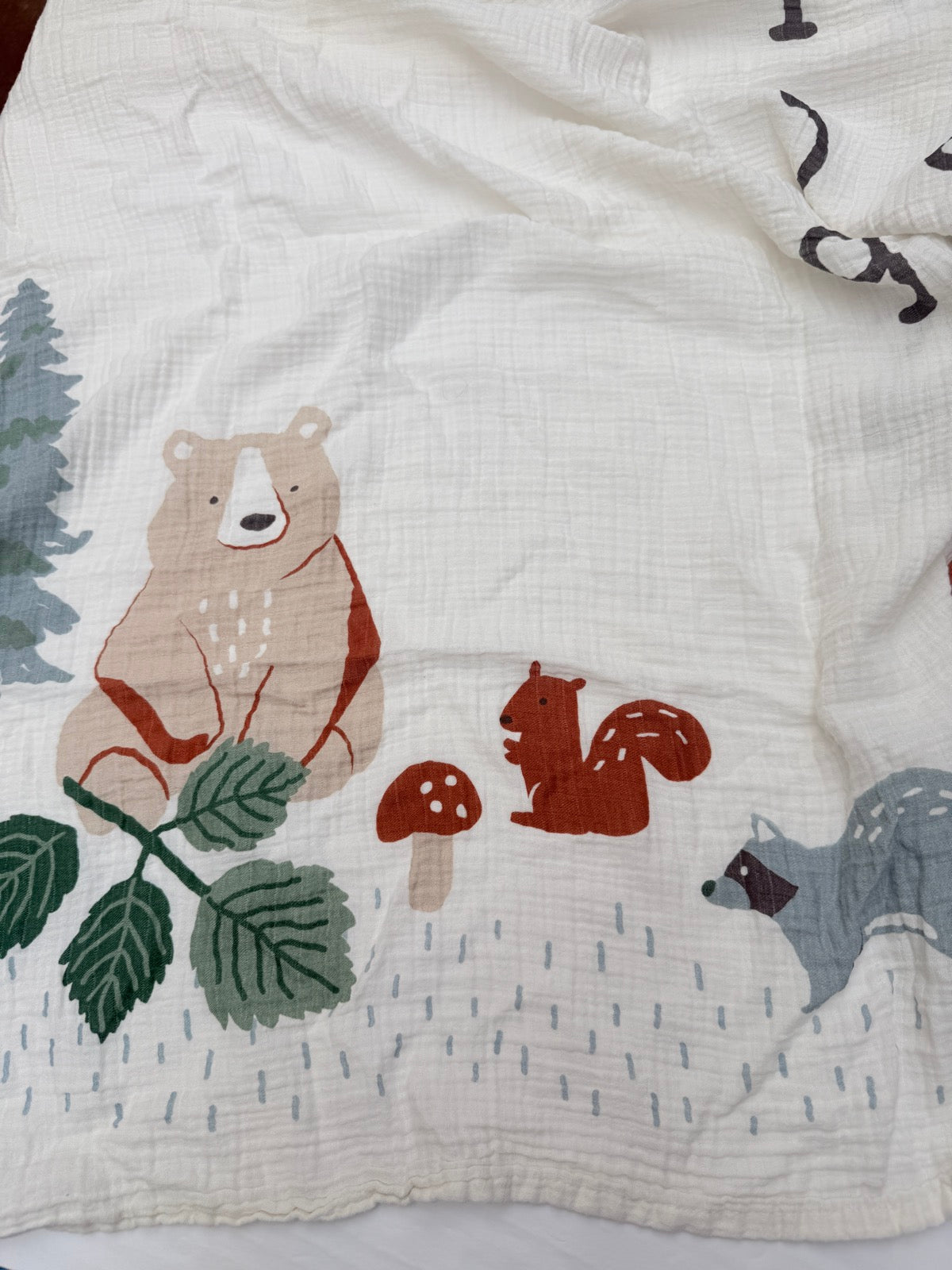 Muslin Monthly Milestone Blanket Woodland Animals