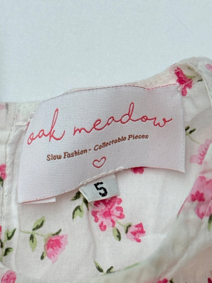 Oak Meadow Floral Pink Sleeveless Dress Kids Sz 5