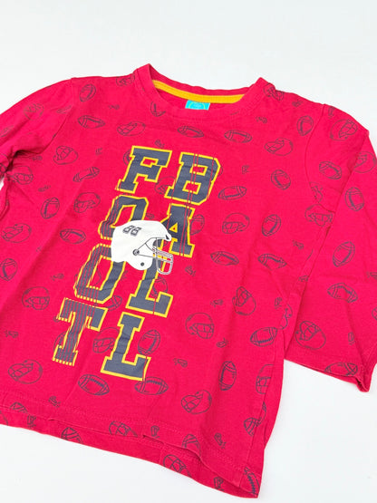 Little Kids Football Graphic Long Sleeve Shirt 5Y