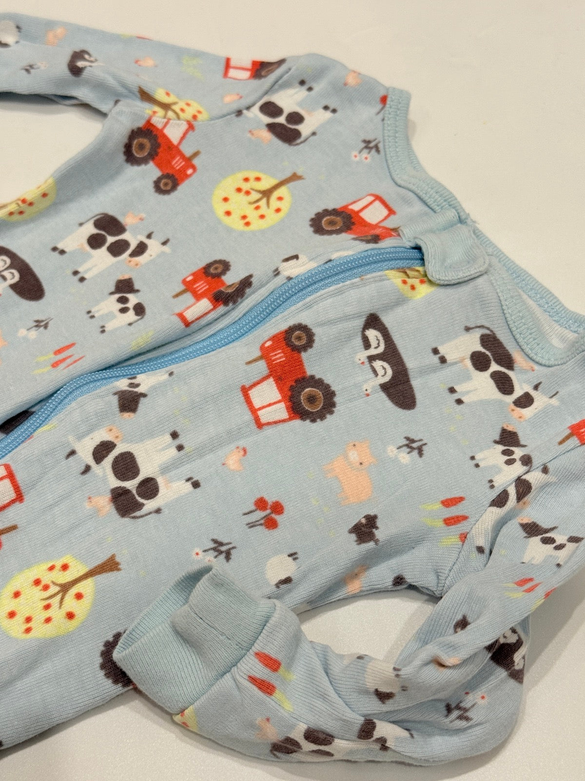 Joe Fresh Farm Print Footed Sleeper 3-6M