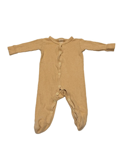 Organic Baby Tan Footed Sleeper 0-3M