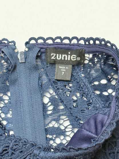 Zunie Navy Lace Dress Size 7
