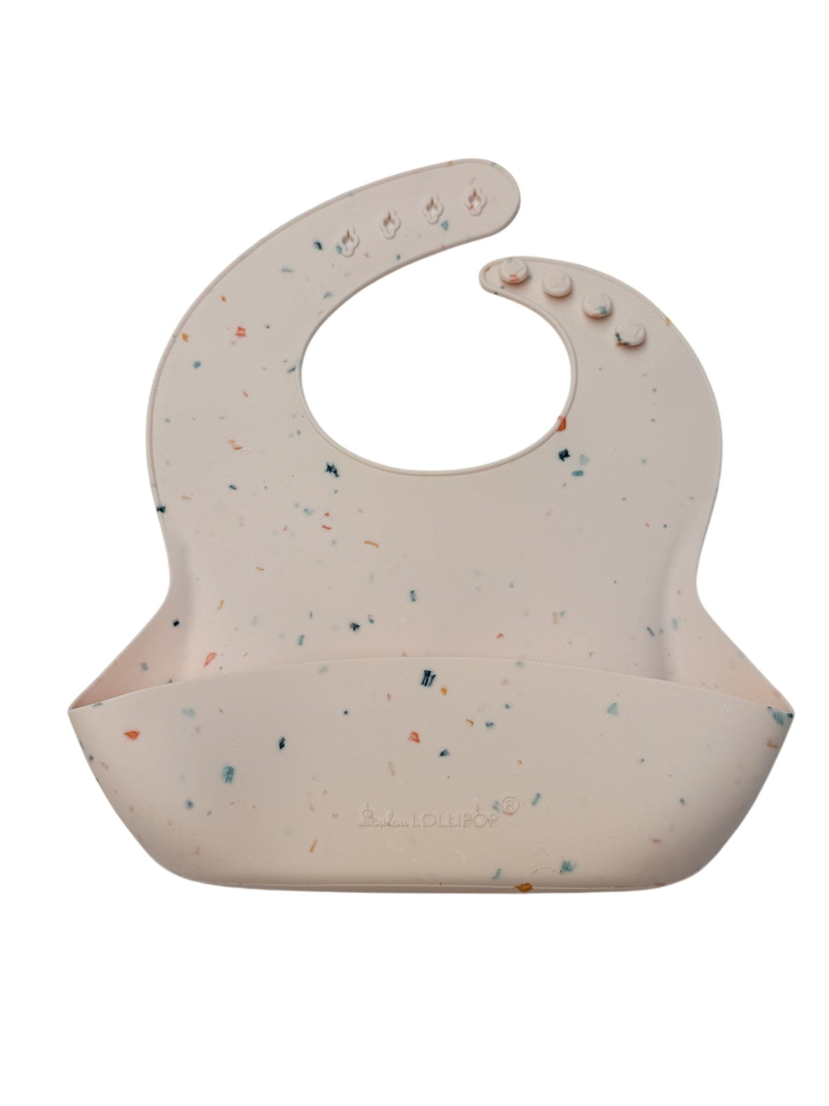 Loulou Lollipop Silicone Catch Bib Speckled Pink