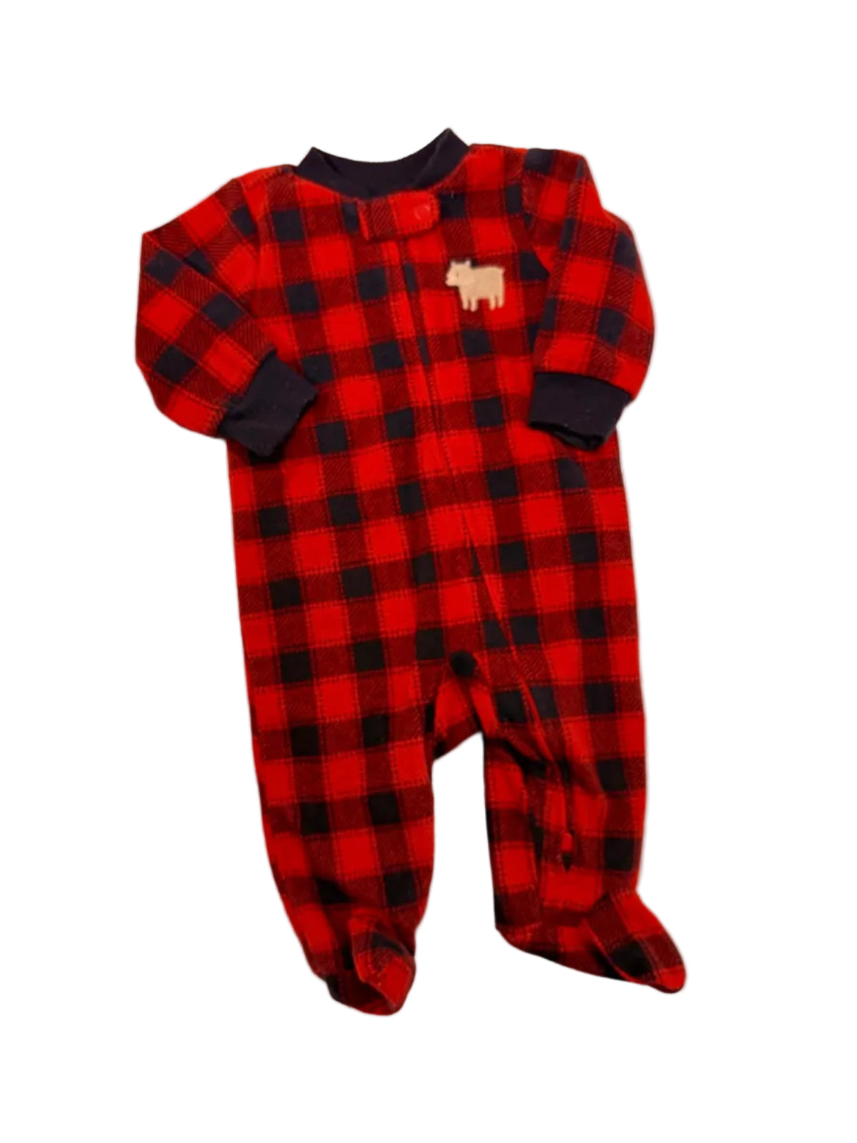 Simple Joys by Carter's Red Plaid Sleeper 0-3M