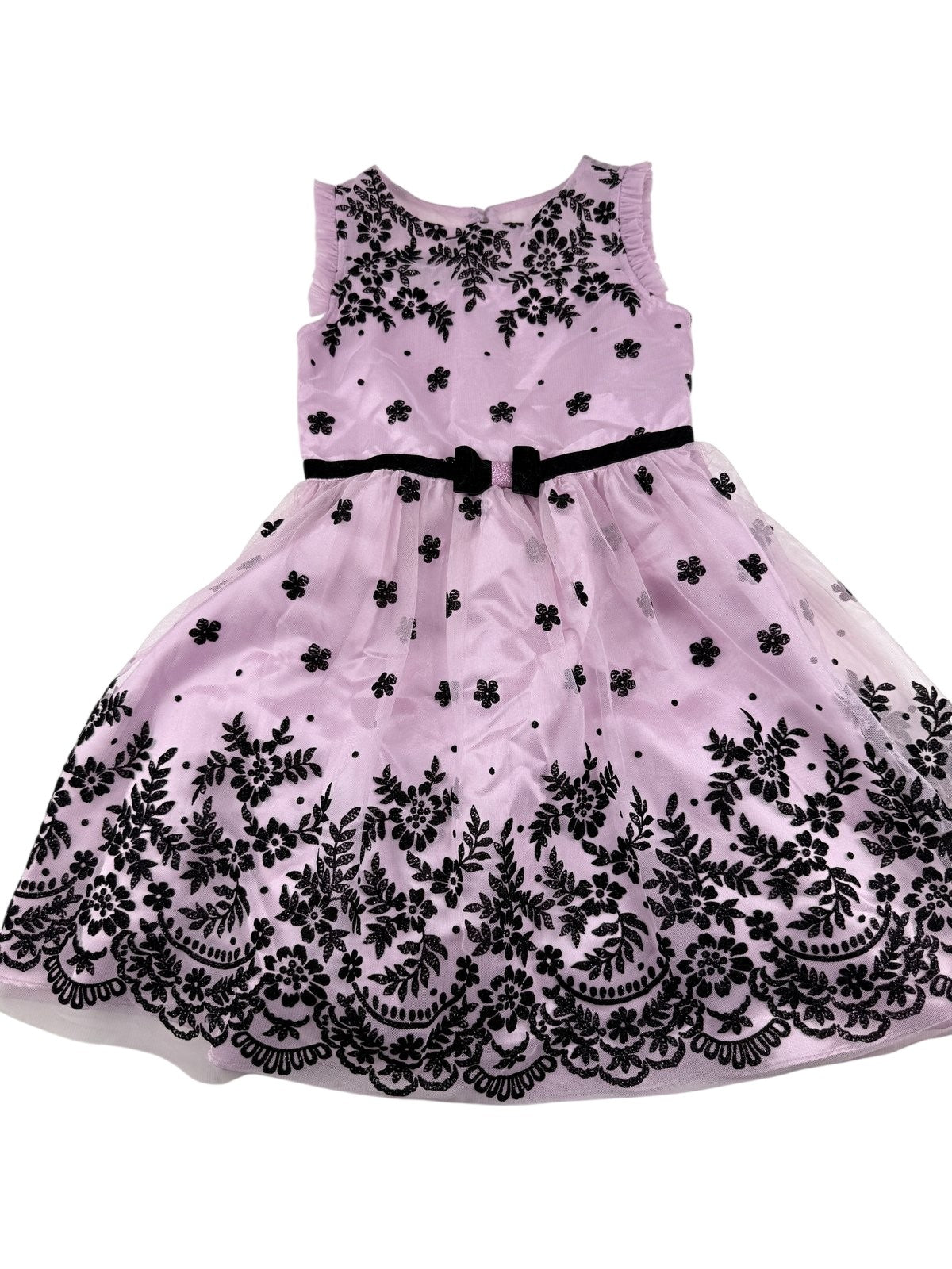 Jona Michelle Lavender Floral Flocked Dress Size 8