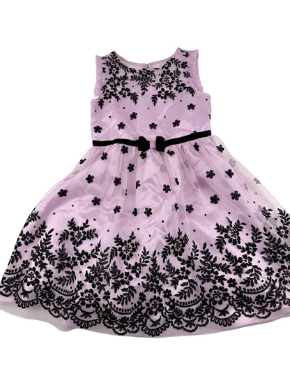 Jona Michelle Lavender Floral Flocked Dress Size 8