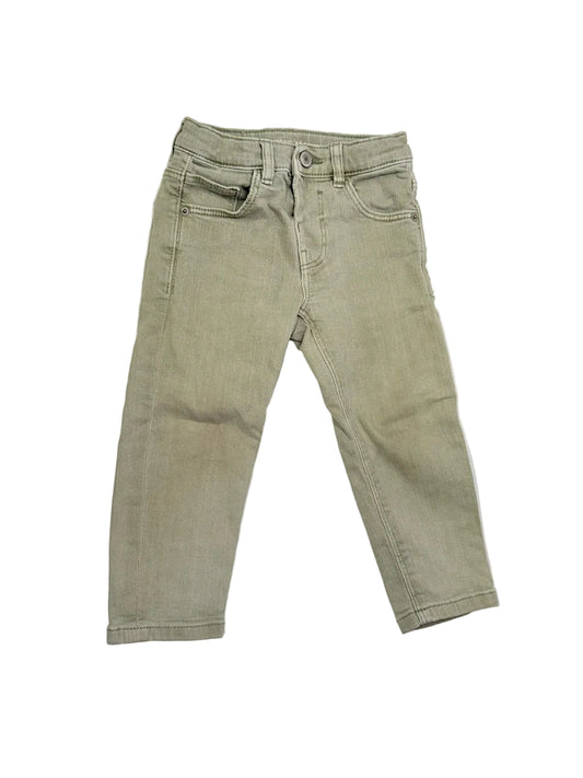 Zara Sage Green Regular Denim Jeans 2T