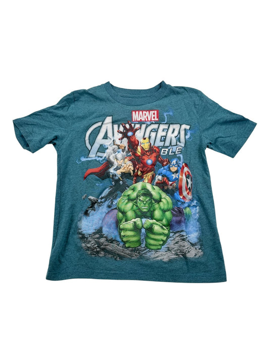 Marvel Avengers Assemble Teal T-Shirt Size 5/6
