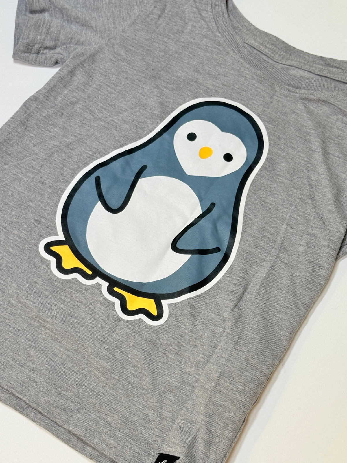 Whistle & Flute Gray Penguin T-Shirt 3-4Y