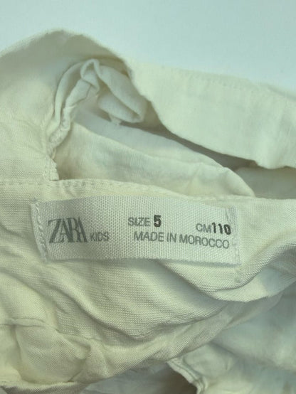 Zara Kids White Ruffle Dress Size 5