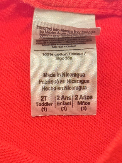 Caution Terrible Two's Red Tee 2T