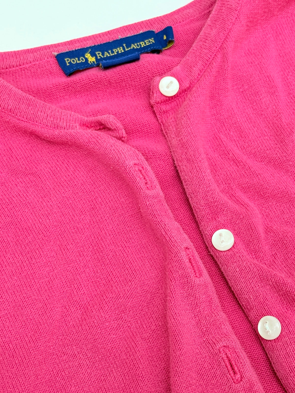 Ralph Lauren Pink Cardigan Sweater 4