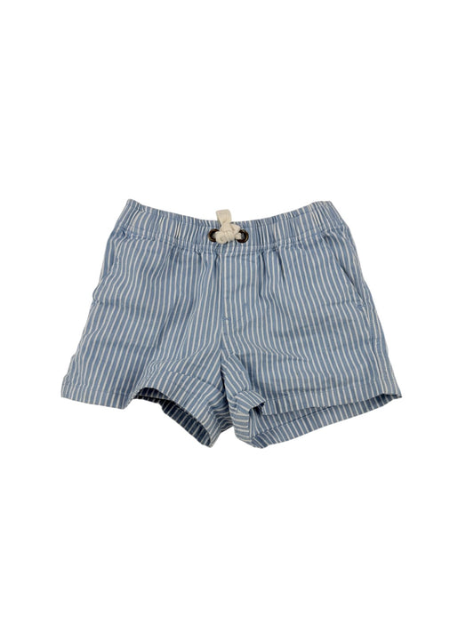 Primary Blue Striped Shorts 6-12M