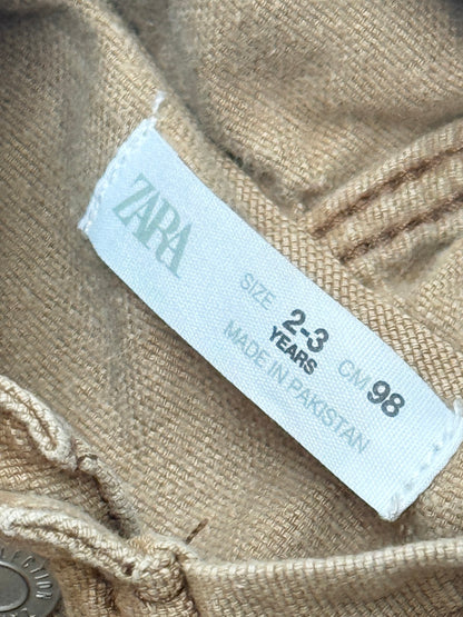 Zara Hooded Denim Shirt Jacket Size 2-3Y
