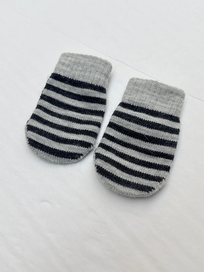 Striped Knit Baby Mittens 0-12m