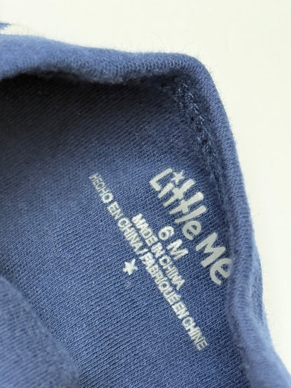 Little Me Dog Embroidered Footed Sleeper 6M