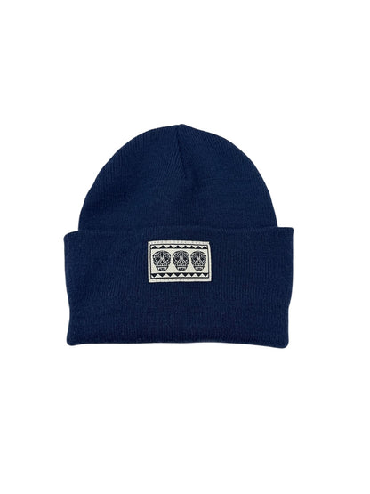 H&M Navy Skull Patch Beanie Size 1½-4Y