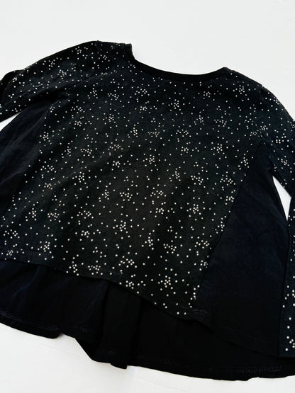 Gap Kids Black Star Print Top XS (4-5) 4-5