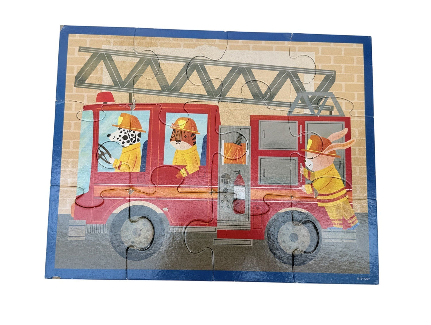 Fire Truck Animal Firefighters Children's Puzzle