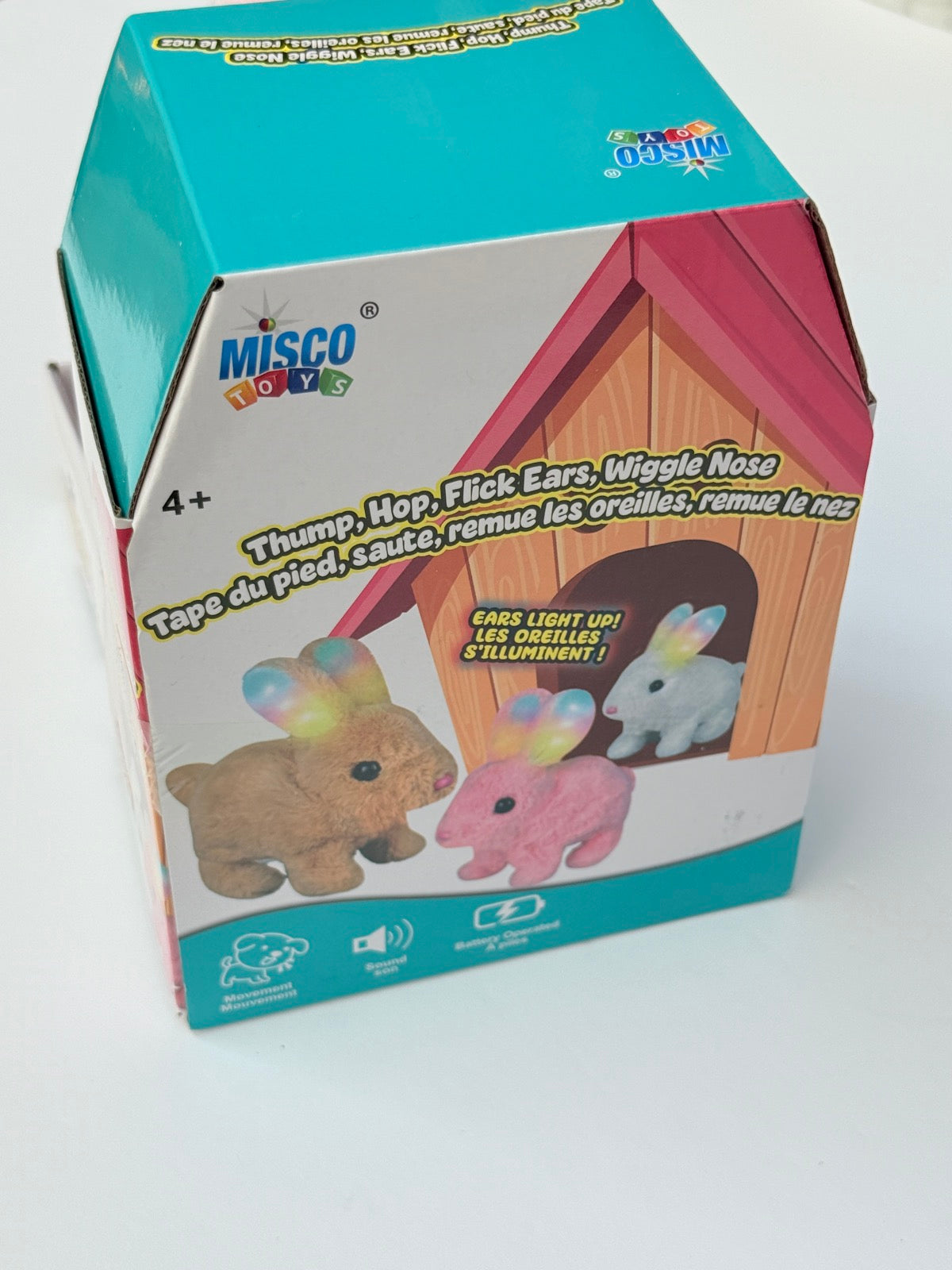 Misco Toys Peachy Pets Pink Bunny Battery Operated