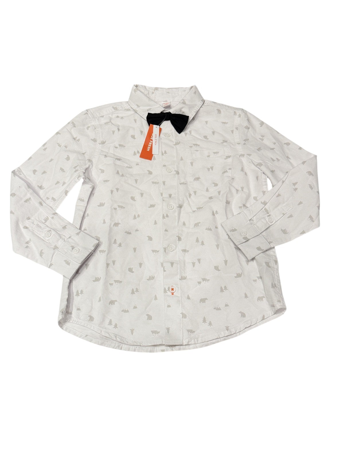Joe Fresh Bear Print Shirt & Bow Tie Set 7-8