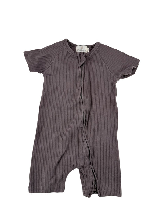 Burbaby Ribbed Zip Romper 12-18M