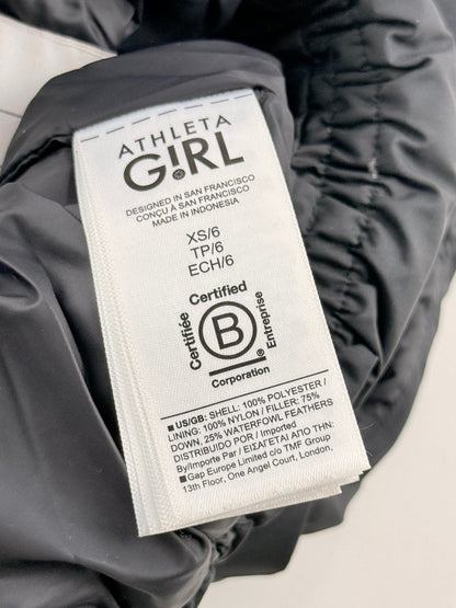 Athleta Girl Black Puffer Vest Size 6