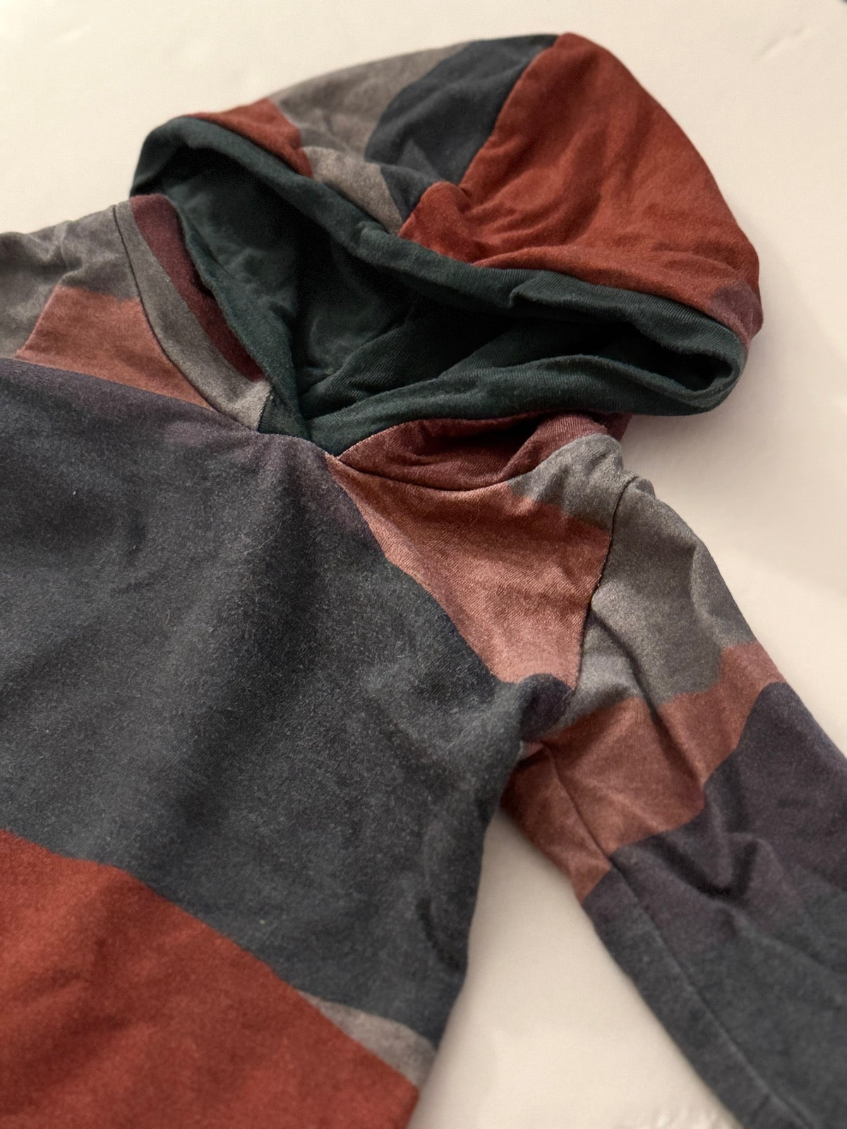 Caribou Kids Colorblock Hooded Romper 12-18M