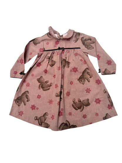 Jeudi Après-Midi Teddy Bear Print Dress 18 Months