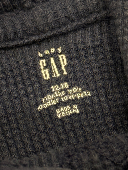 Baby Gap Navy Waffle Hoodie 12-18m