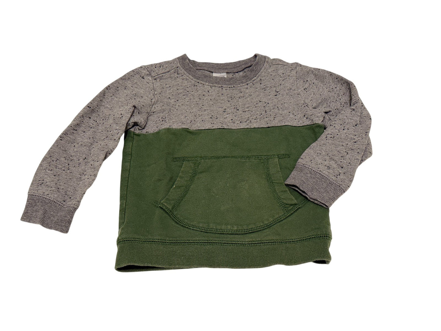 Carter's Gray Speckle Sweatshirt & Green Shorts 24m