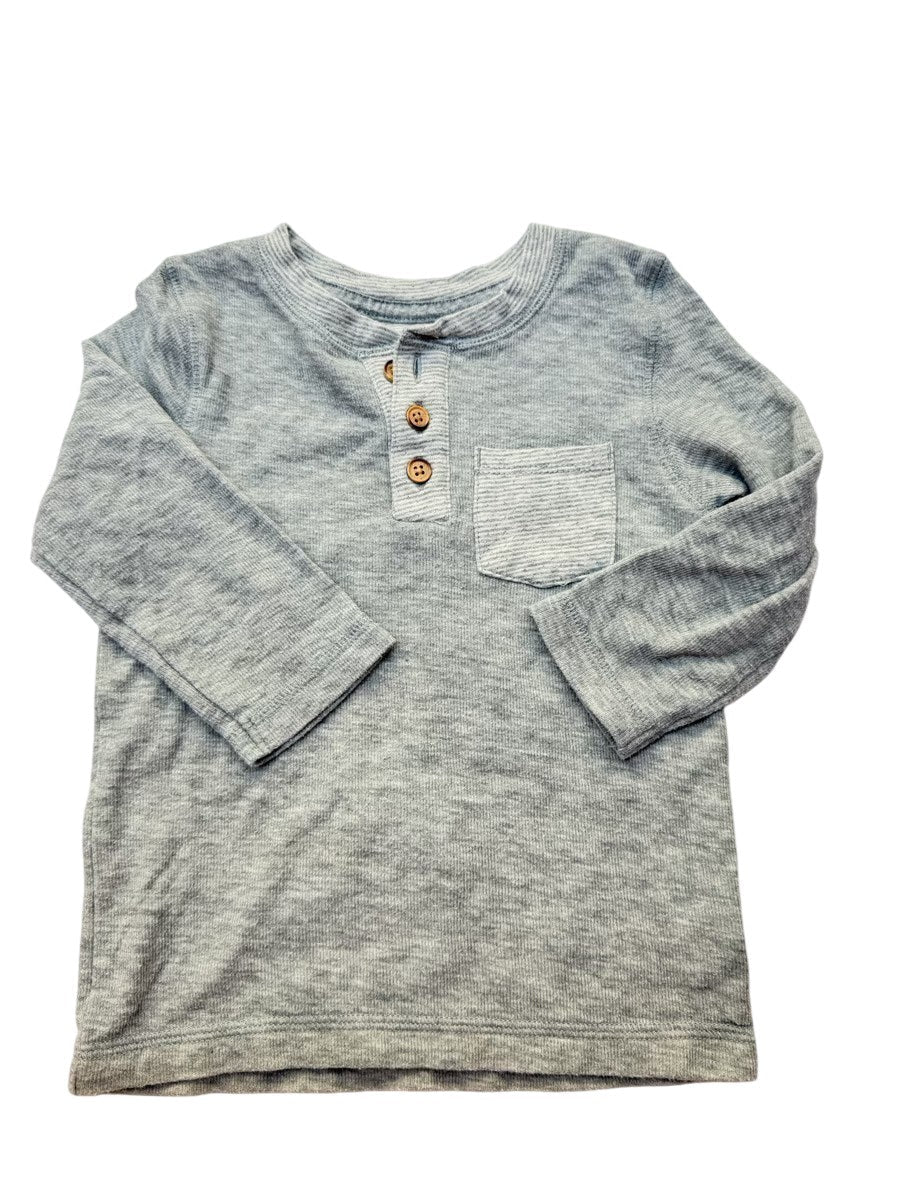 Cat & Jack Gray Henley Long Sleeve 18M