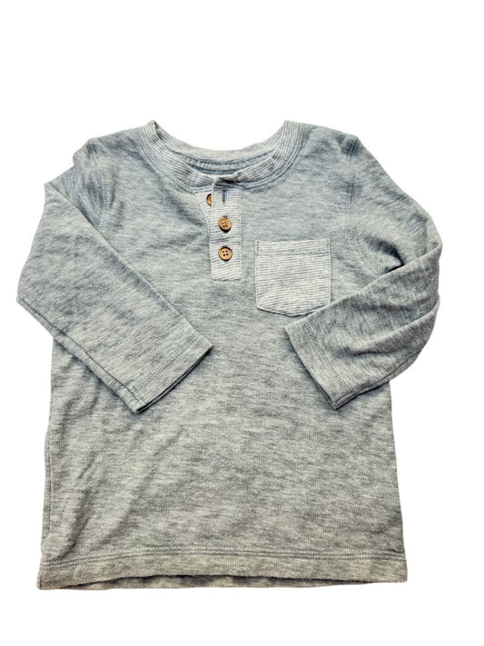 Cat & Jack Gray Henley Long Sleeve 18M