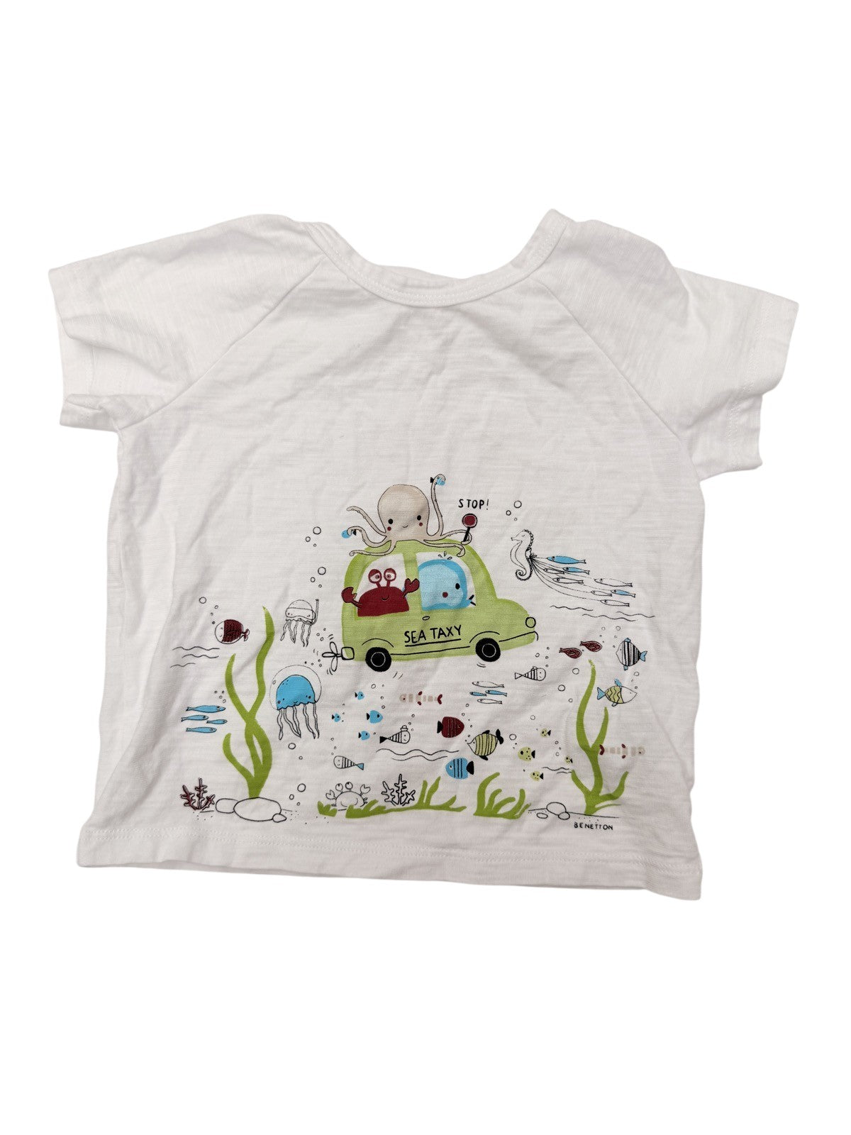 Benetton Sea Taxy Graphic T-Shirt 9-12M