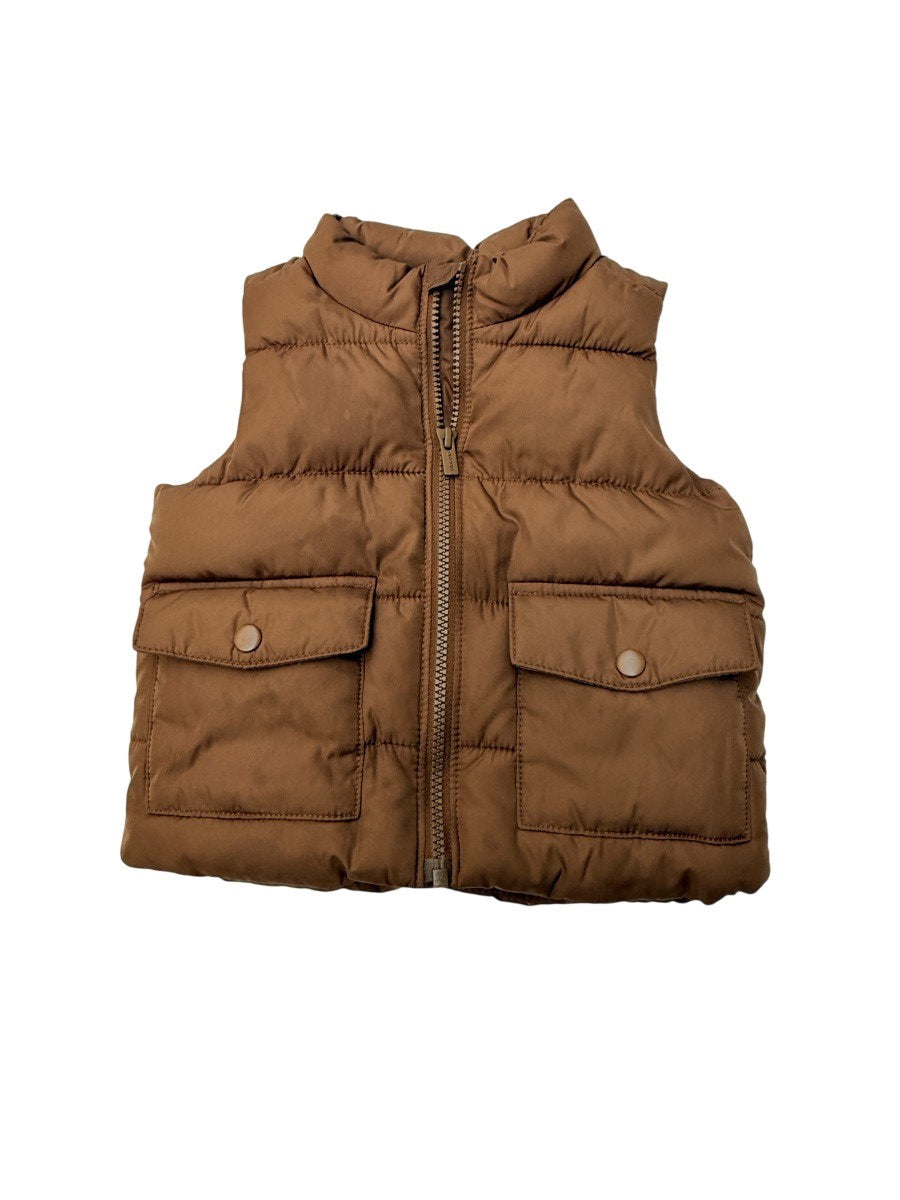 Old Navy Brown Puffer Vest 18-24M