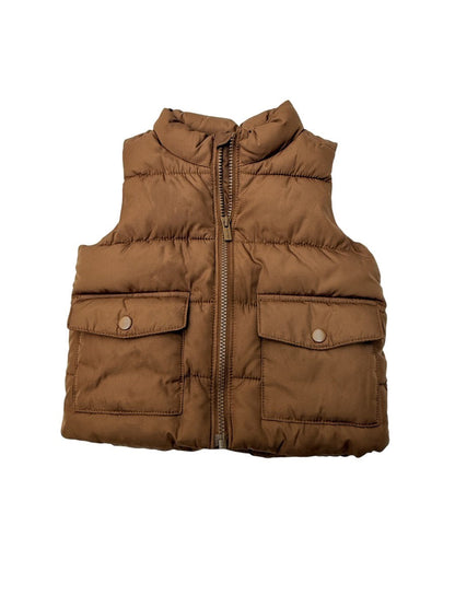 Old Navy Brown Puffer Vest 18-24M