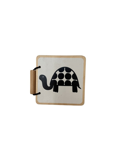 Lovevery Wooden High-Contrast Hedgehog Board Book