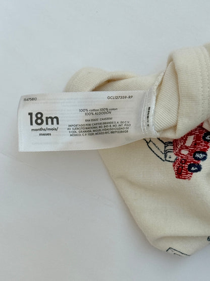 Carter's Fire Truck Print Romper 18M