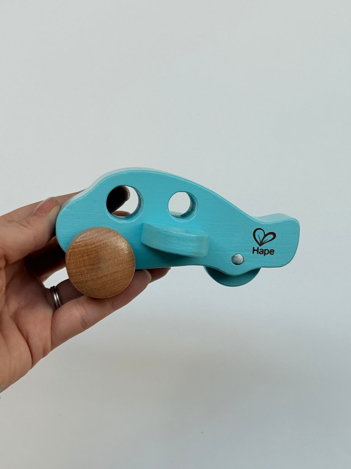 Hape Wooden Blue Push Toy Car