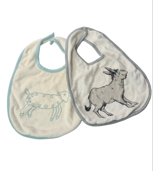 Lot de 2 bavoirs en coton biologique Nature Baby 6-12 mois