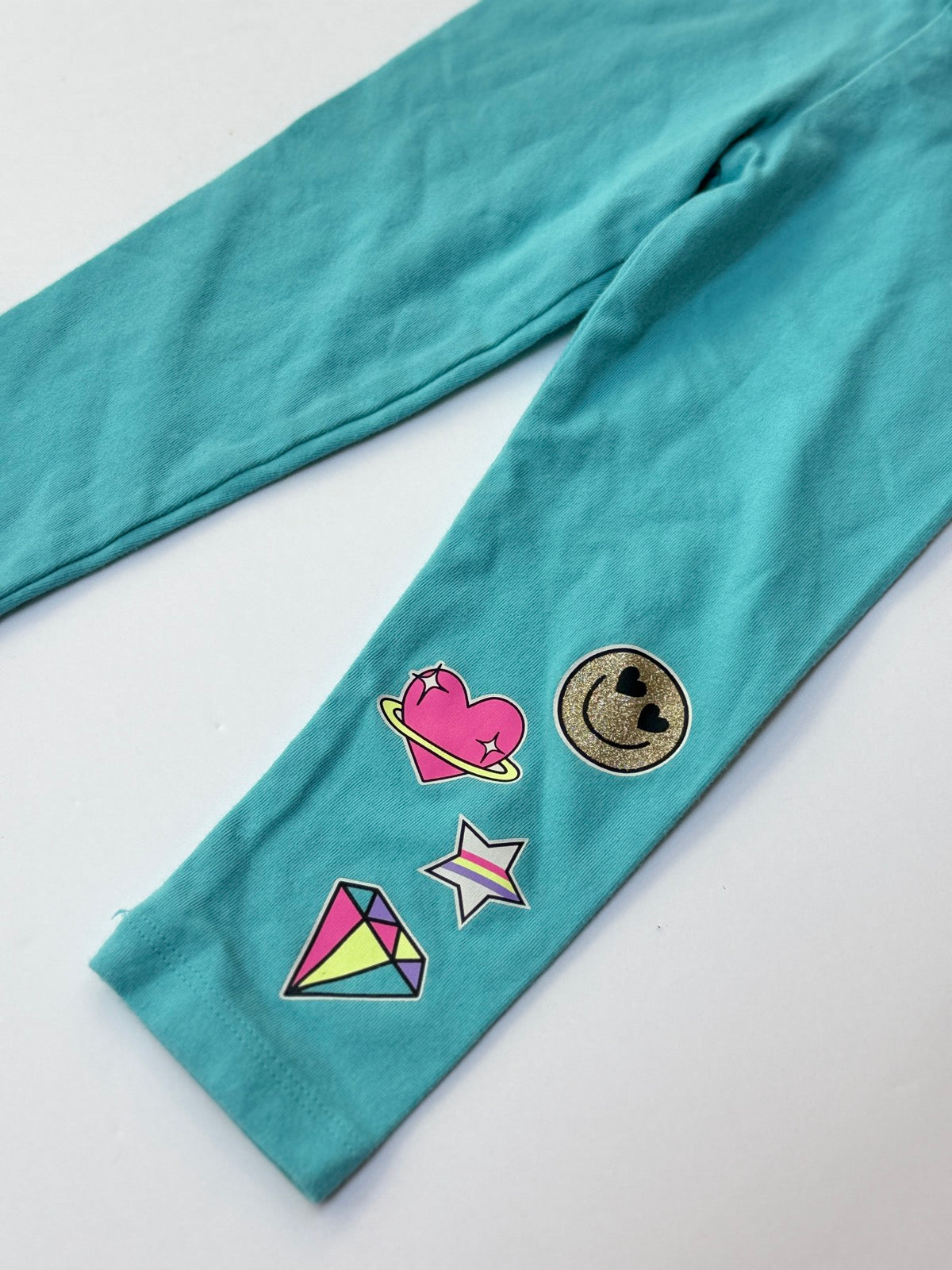 The Children's Place Teal Graphic Leggings 2T