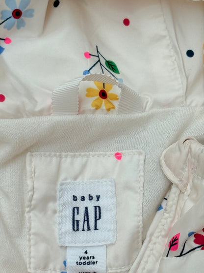 Baby Gap Floral Hooded Shell Jacket 4T