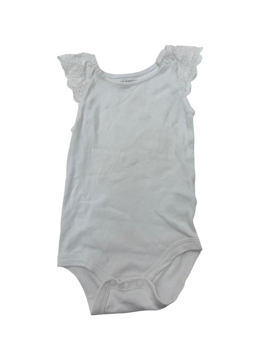 Joe Fresh White Eyelet Lace Bodysuit 3-6M