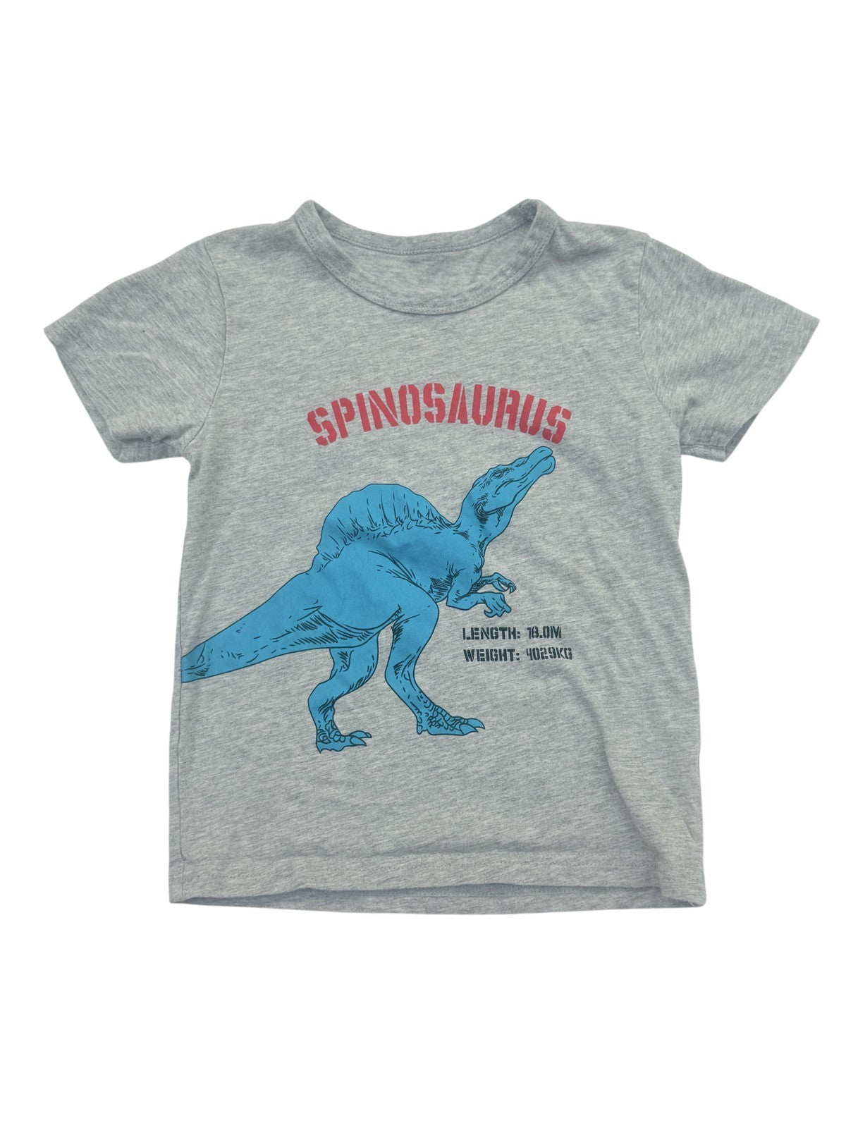 Spinosaurus Gray Graphic Tee Size 4/5